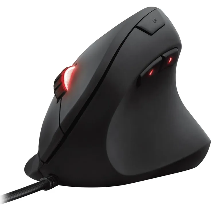 Trust Gaming GXT 144 Rexx Vertikale Gaming Maus (10.000 DPI, 6-programmierbare Tasten, RGB LED-Beleuchtung, ergonomisches Design vorbeugung gegen Mausarm-Tennisarm (RSI Syndrom))