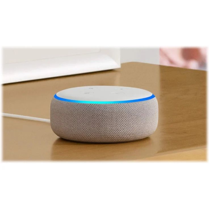 Amazon Echo Dot (3. Generation) Sprachassistent Sandstein/Stoff – Bild 9