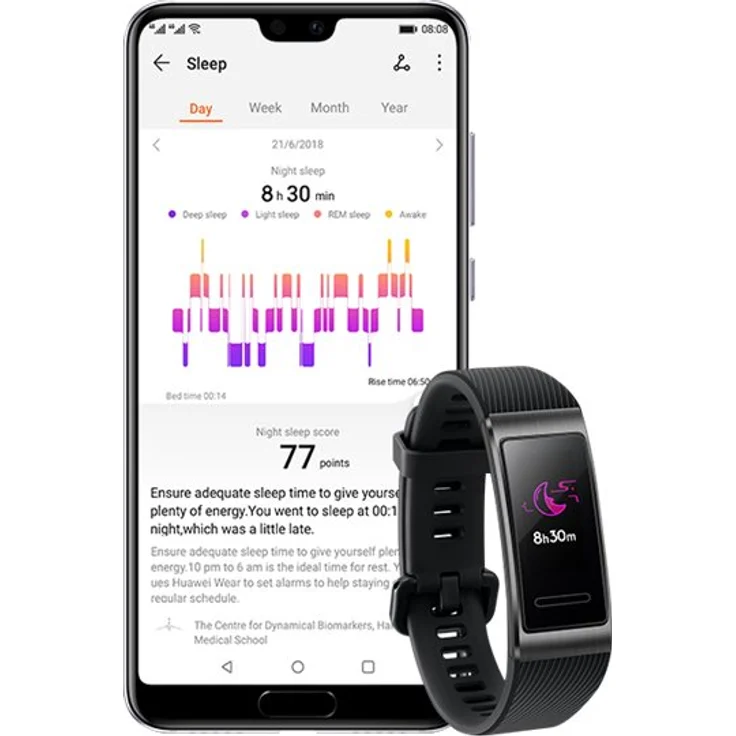 Huawei Band 3 Pro Fitness-Tracker Unisex, Einheitsgröße, Metallgehäuse, Schwarz – Bild 6