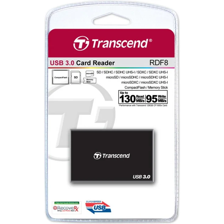 Transcend USB 3.1 Gen 1 Multifunktionskartenleser TS-RDF8K2 – Bild 3