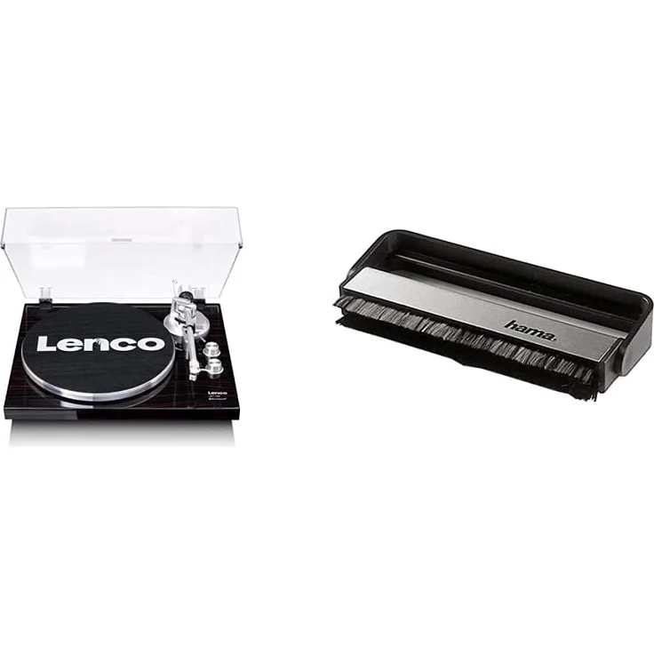 Lenco LBT-188 Plattenspieler - Bluetooth Plattenspieler - Riemenantrieb - 2 Geschwindigkeiten 33 u. 45 U-min - Anti-Skating - Vinyl zu MP3 digitalisieren - Dunkelbraun – Bild 2