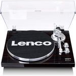 Lenco LBT-188 Plattenspieler - Bluetooth Plattenspieler - Riemenantrieb - 2 Geschwindigkeiten 33 u. 45 U-min - Anti-Skating - Vinyl zu MP3 digitalisieren - Dunkelbraun