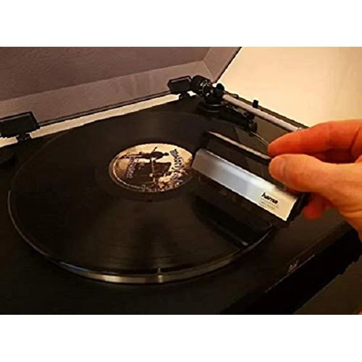 Lenco LBT-188 Plattenspieler - Bluetooth Plattenspieler - Riemenantrieb - 2 Geschwindigkeiten 33 u. 45 U-min - Anti-Skating - Vinyl zu MP3 digitalisieren - Dunkelbraun – Bild 7