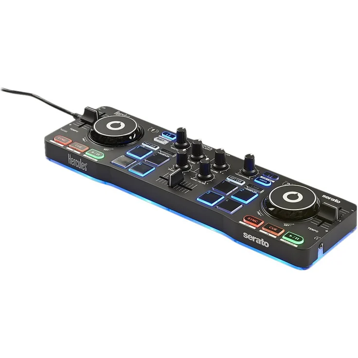 Hercules DJControl Starlight (2-Deck DJ Controller, 8 Pads, integr. Soundkarte, Beleuchtung, Serato DJ Lite, PC - Mac) – Bild 5
