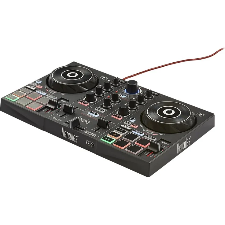 Hercules DJControl Inpulse 200 (2-Deck DJ Controller, Beatmatch Guide, IMA, 8 Pads, integr. Soundkarte, DJ Academy, DJUD, PC - Mac) – Bild 3