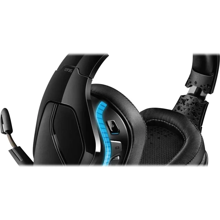 Logitech G935 Wireless RGB Gaming-Headset, 7.1 Surround Sound, DTS Headphone:X 2.0, 50 mm Treiber, 2.4 GHz Kabellos, Flip-Stummschaltung, PC-Mac-Xbox One-PS4-Nintendo Switch - schwarz – Bild 6