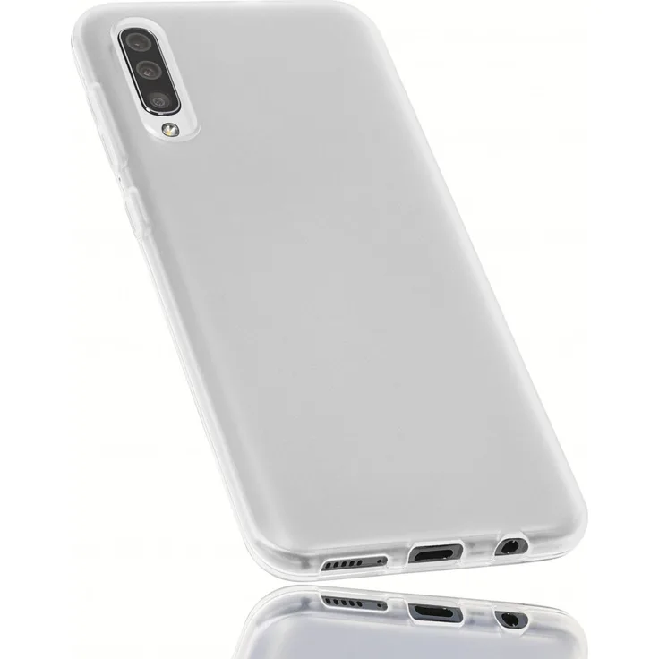 mumbi TPU Hülle weiß transparent für Samsung Galaxy A50