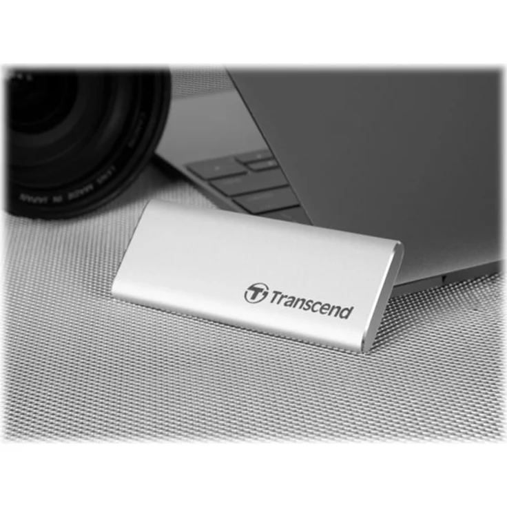 Transcend ESD240C - Solid-State-Disk - 120 GB - extern (tragbar) - M.2 - USB 3.1 Gen 2 (USB-C Steckverbinder) - Silber (TS120GESD240C) – Bild 4