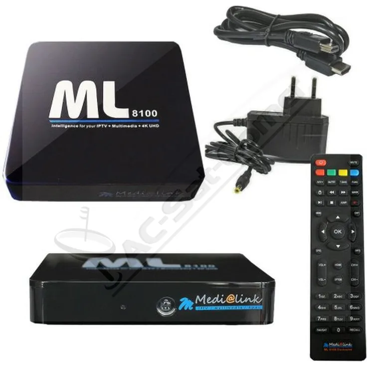 Medialink ML8100 TV Box Android 7.0.1 Stalker Xtream Miracast 4K Full UHD 2160p WIFI Netflix