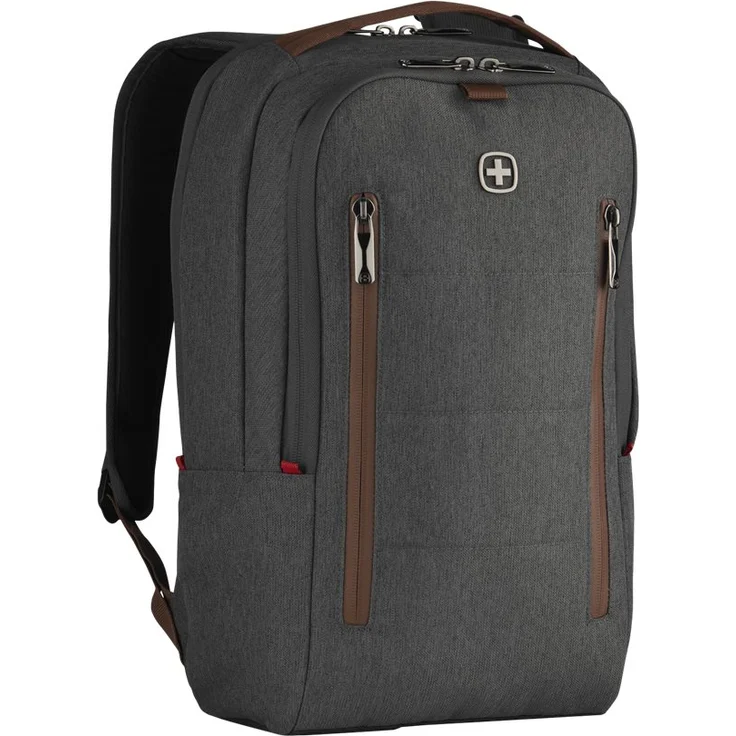 Wenger CityUpgrade Laptoprucksack - mit Umhängetasche 16'' Laptopfach 12'' Tabletfach wasserfeste Außentasche - Grau – Bild 2