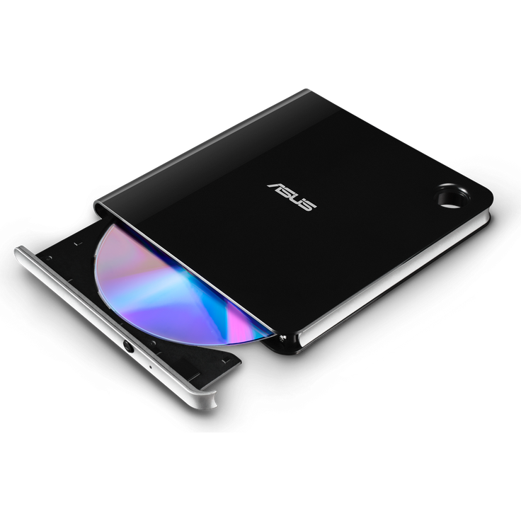 ASUS SBW-06D5H-U BDXL Extern Ultra Slim Blu-ray und MDisc Brenner (USB 3.1, USB-C, 2 Kabel) schwarz – Bild 3