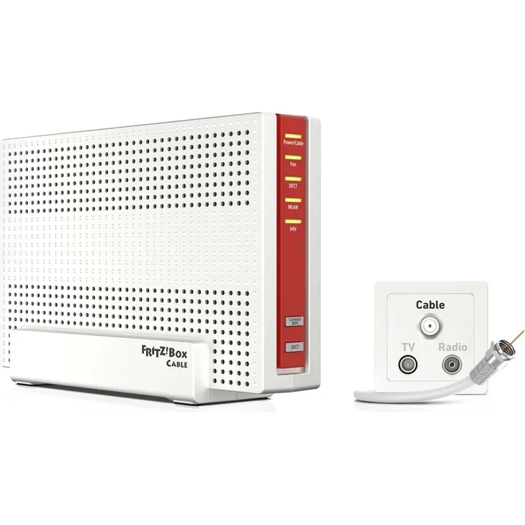 AVM Fritz!Box 6591 Cable WLAN AC + N Router (DOCSIS-3.1-Kabelmodem, Dual-WLAN Ac+N (MU-MIMO) mit 1.733 (5 GHz) + 800 Mbit-S (2, 4 GHz), VoIP-Telefonanlage) – Bild 5