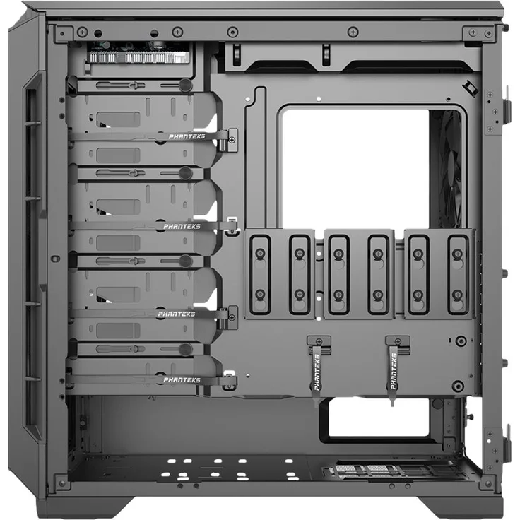Phanteks Eclipse P600S Hybrid Silent and Performance ATX Chassis - Gehärtetes Glas, Gewebefilter, Dual System Support, Massive Storage, PWM Hub, Schalldämpfende Panels, schwarz – Bild 8