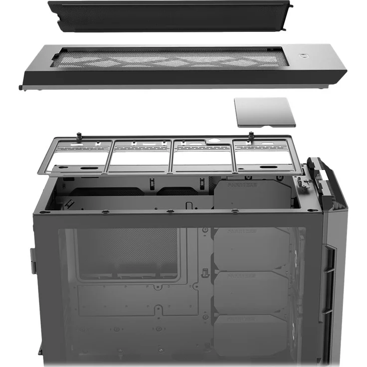 Phanteks Eclipse P600S Hybrid Silent and Performance ATX Chassis - Gehärtetes Glas, Gewebefilter, Dual System Support, Massive Storage, PWM Hub, Schalldämpfende Panels, schwarz – Bild 12