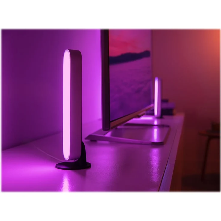 Philips Hue White and Color Ambiance Play Lightbar Doppelpack, dimmbar, bis zu 16 Millionen Farben, steuerbar via App, kompatibel mit Amazon Alexa, weiß-schwarz – Bild 17