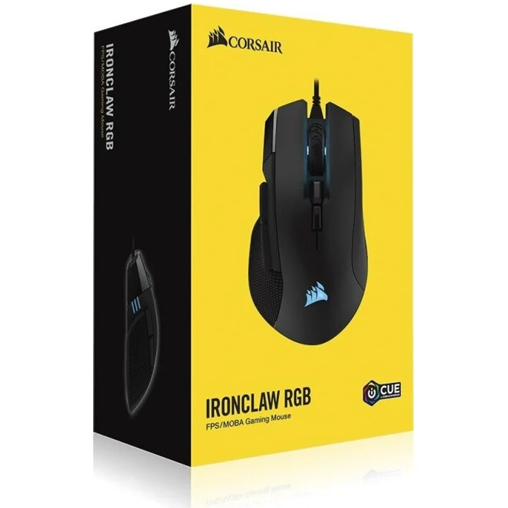 Corsair Ironclaw RGB Optisch FPS-MOBA Gaming Maus (18.000DPI Optischer Sensor, RGB LED Hintergrundbeleuchtung) Schwarz – Bild 9