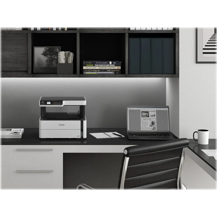 Epson EcoTank ET-M2170 (3-in-1) Multifunktionsdrucker - (Tintenstrahl) Mono, Druckgeschwindigkeit: 20 s/w, Auflösung: 2400 x 1200, LAN, WLAN, AirPrint, Wi-Fi Direct, Cloud Print (C11CH43401) – Bild 12