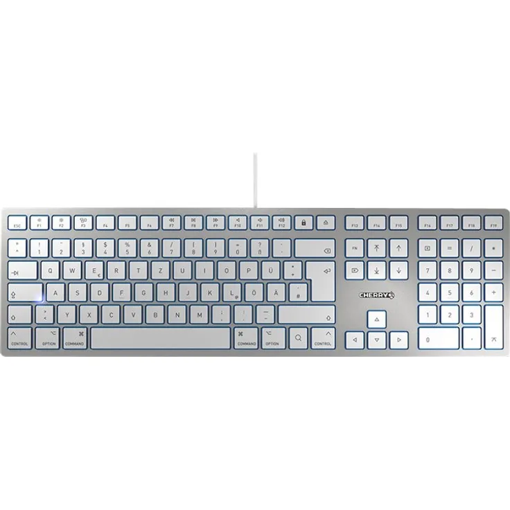 CHERRY KC 6000 SLIM FOR MAC - Tastatur - USB - GB QWERTY - CHERRY SX - Silber (JK-1610GB-1)