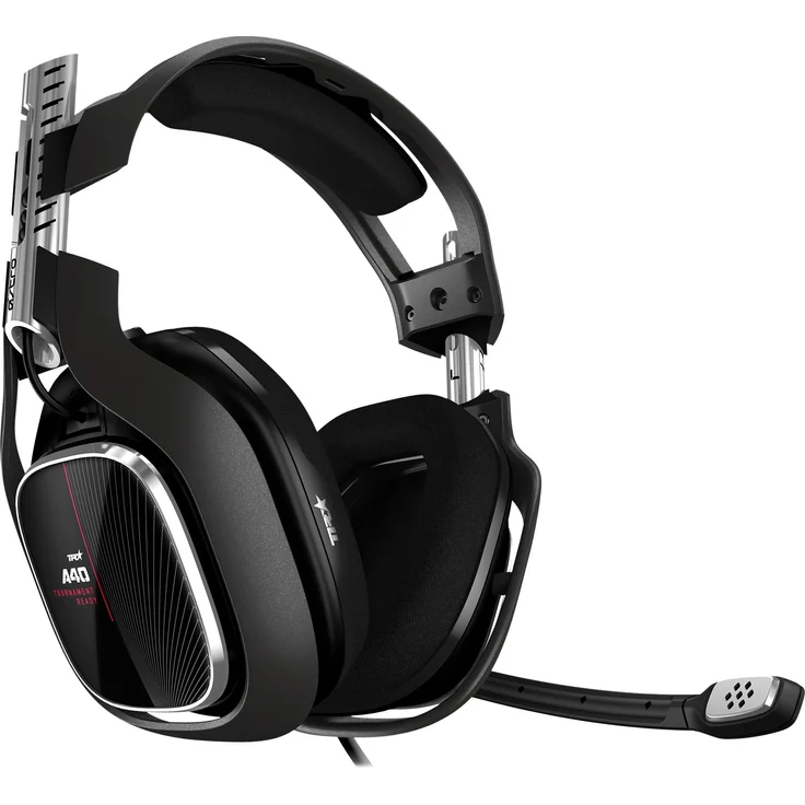 ASTRO A40 TR Gaming-Headsest + MixAmp Pro TR Adapter, 4. Generation, 7.1 Dolby Surround Sound, ASTRO Audio V2, 3,5mm Klinke, austauschbares Mikrofon, Lautsprecher-Tags, PC-Mac-Xbox One schwarz-rot – Bild 3