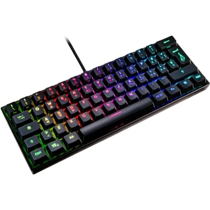 Surefire Kingpin M1 60% Mechanische Gaming Tastatur Italienisch, Gaming Keyboard klein & mobil, RGB-Tastatur mit Beleuchtung, 100% Anti-Ghosting-Tasten, italienisches Layout QWERTY – Bild 2