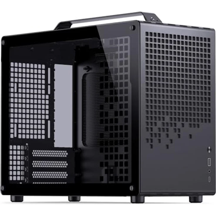 Jonsbo Jonsplus Z20 Micro-ATX Gehäuse, mit Tragegriff - schwarz, für SFX-/ATX-PSUs und Mini-ITX/Micro-ATX-Mainboards – Bild 1