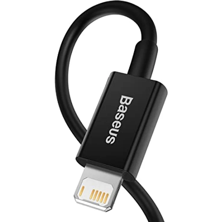 Baseus Superior USB-auf-Lightning Kabel, Schnellladung 2,4A, 2m, Schwarz, Hochgeschwindigkeitsdatenübertragung 480 Mbit/s – Bild 4