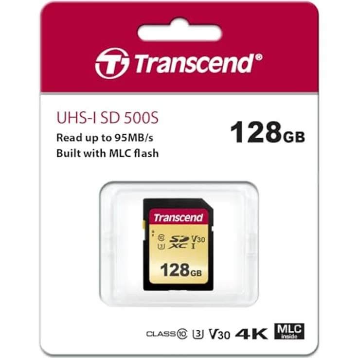 Transcend 128GB SDXC-SDHC 500S Speicherkarte TS128GSDC500S - bis zu 95 MBs lesen und 65 MBs schreiben – Bild 5