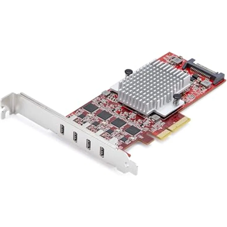 StarTech.com 4-Port USB-C 10Gbps PCIe Karte mit 4 separaten USB 3.2 Controllern, PCI Express 3.0, Standardprofil-Halterung, TAA-kompatibel – Bild 1