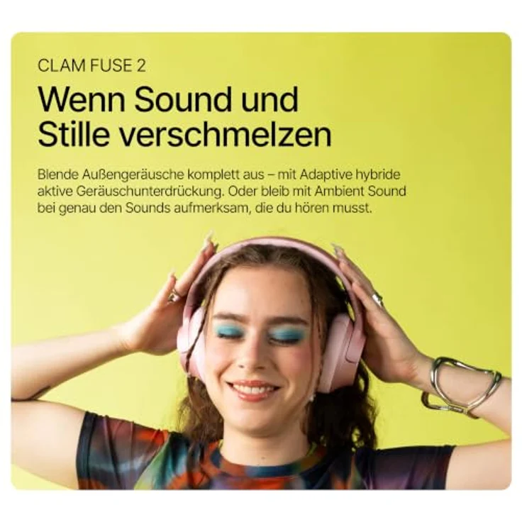 Fresh n Rebel Clam Fuse 2, Bluetooth Kopfhörer mit 50 h Laufzeit und USB-C, Blau – Bild 2