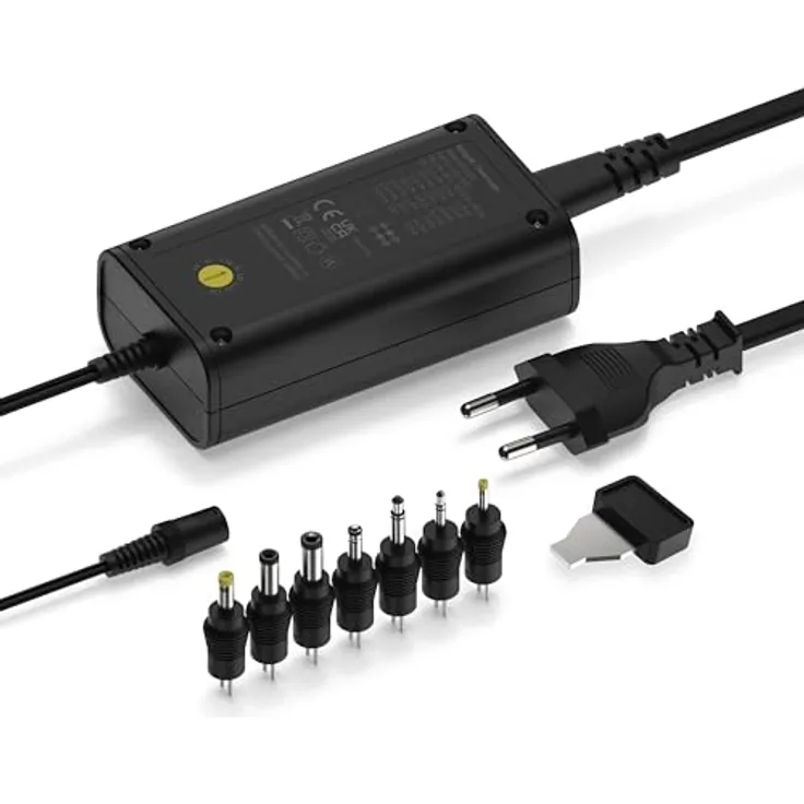 Ansmann APS 2250 L, Notebook Netzteil max. 27 W mit 7-teiligem Steckerset, Schwarz