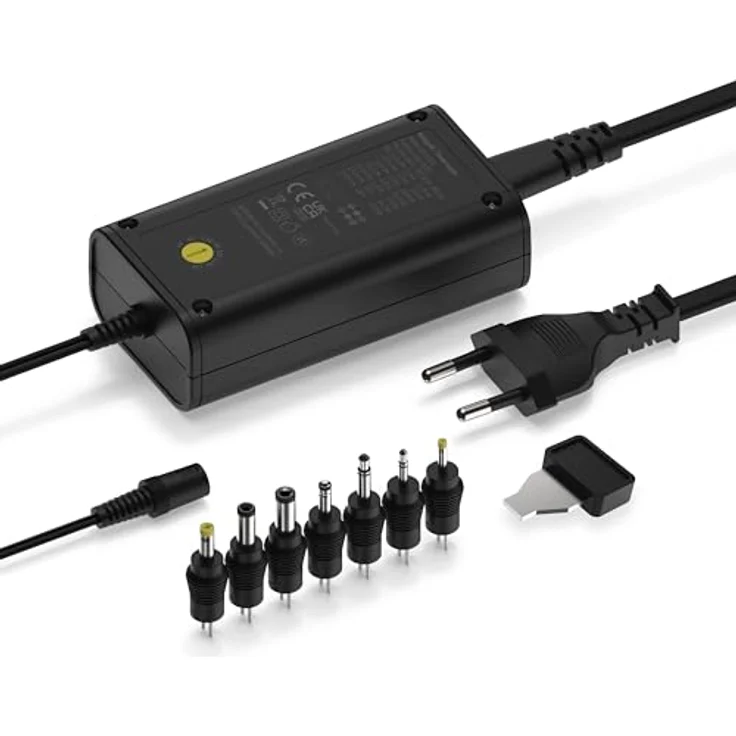 Ansmann APS 2250 L, Notebook Netzteil max. 27 W mit 7-teiligem Steckerset, Schwarz – Bild 1