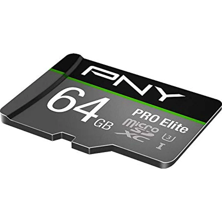 PNY PRO Elite 64GB microSDHC-Speicherkarte + SD-Adapter, 100MB-s Lesegeschwindigkeit, 90MB-s Schreibgeschwindigkeit, Klasse 10 UHS-I, U3, A1 App Performance, V30 für 4K-Video – Bild 3