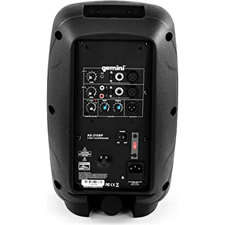 Gemini AS2108P, Akustik-Lautsprecher Full Range 500W mit 8" Woofer, Schwarz, verkabelt, kompakt und robust – Bild 7