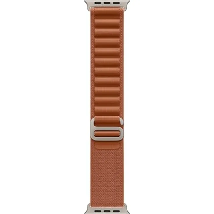 Apple Watch Band Alpine Loop, 49 mm, terracotta, aus 43 % recycelten Materialien mit Titan-G-Haken
