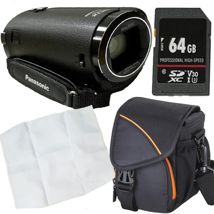 Panasonic HC-V380EG-K Full HD Camcorder Set, inkl. Tasche, Mikrofasertuch, 64 GB Speicherkarte