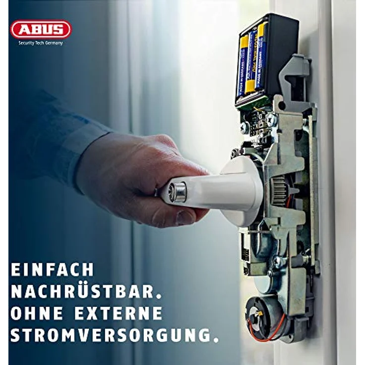 ABUS Funk-Fensterantrieb HomeTec Pro FCA3000 automatisches Schloss für Terrassentür - Abschließen mit Fernbedienung oder Codeeingabe - einfache Montage - mit Alarm - weiß - 79809 – Bild 5