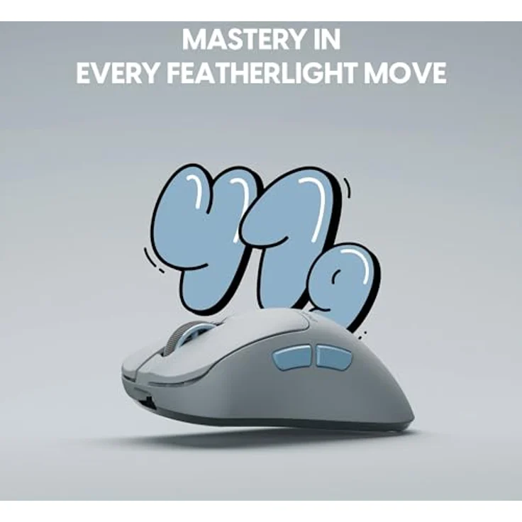 Pulsar Xlite CrazyLight Mini Wireless Gaming Maus, 32.000 DPI, 8K Polling Rate, grau – Bild 3