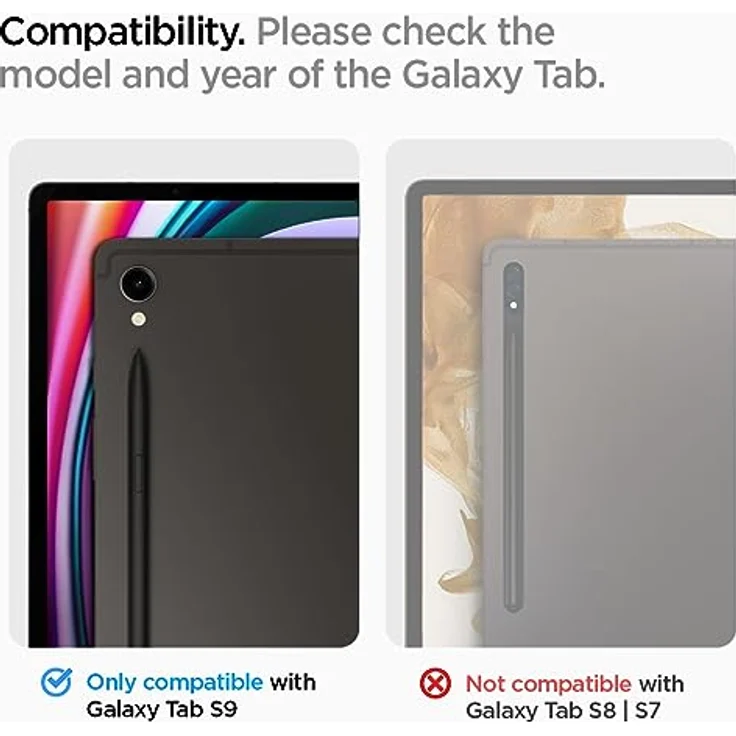 Spigen Glas.tR EZ Fit Schutzfolie kompatibel mit Samsung Galaxy Tab S9, 11 Zoll, Schablone für Installation, Kristallklar, Kratzfest, 9H Härte Folie – Bild 2