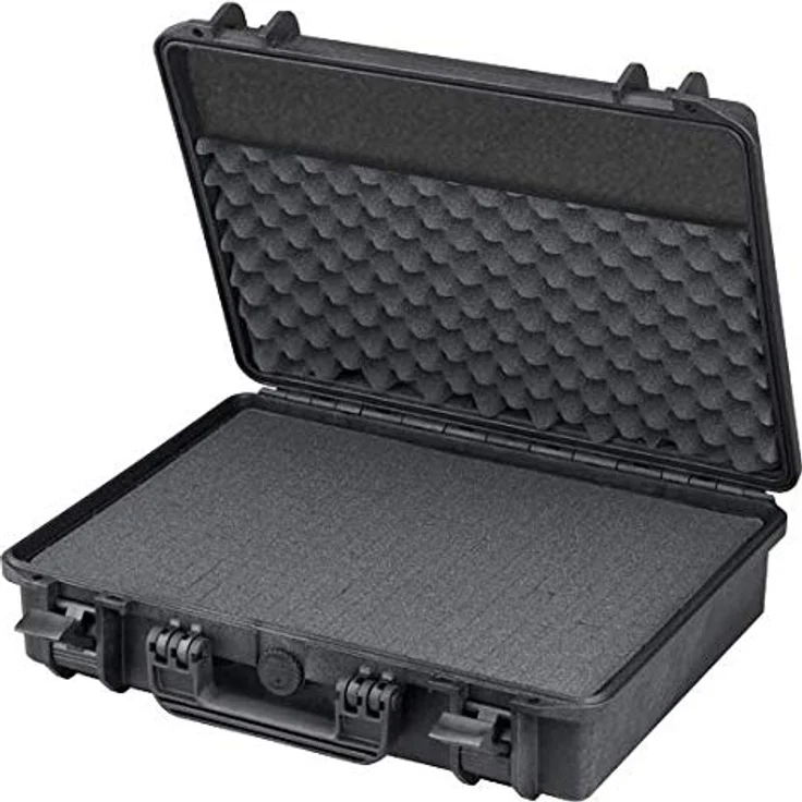 TomCase wasserdichter Outdoor Koffer für Notebook/Laptop bis 17" und Zubehör; bruchfester Hartschalenkoffer mit konfigurierbarem Rasterschaumstoff – Bild 1
