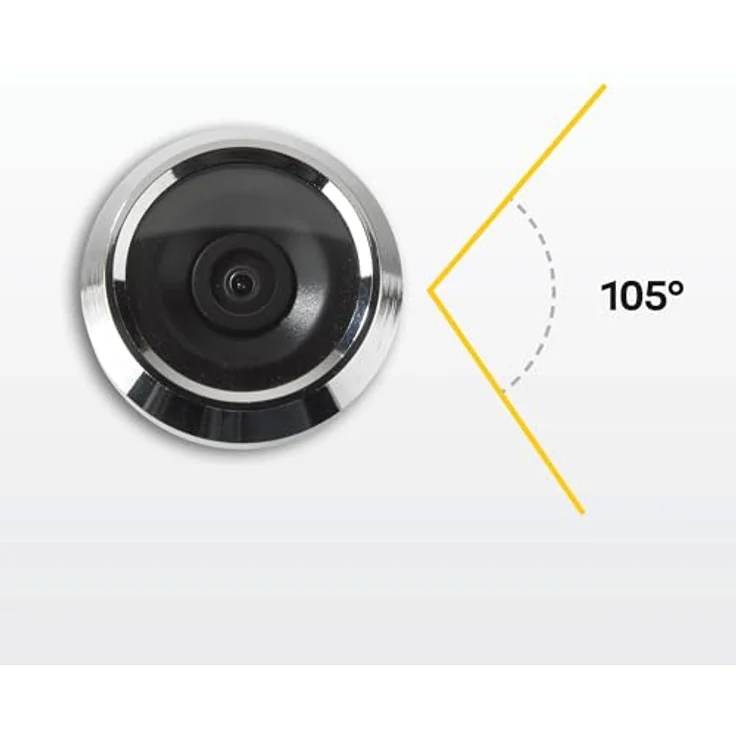 Azbe Digitaler Türspion, für 38-110 mm breite Türen und 14-mm-Löcher, silberfarben – Bild 4