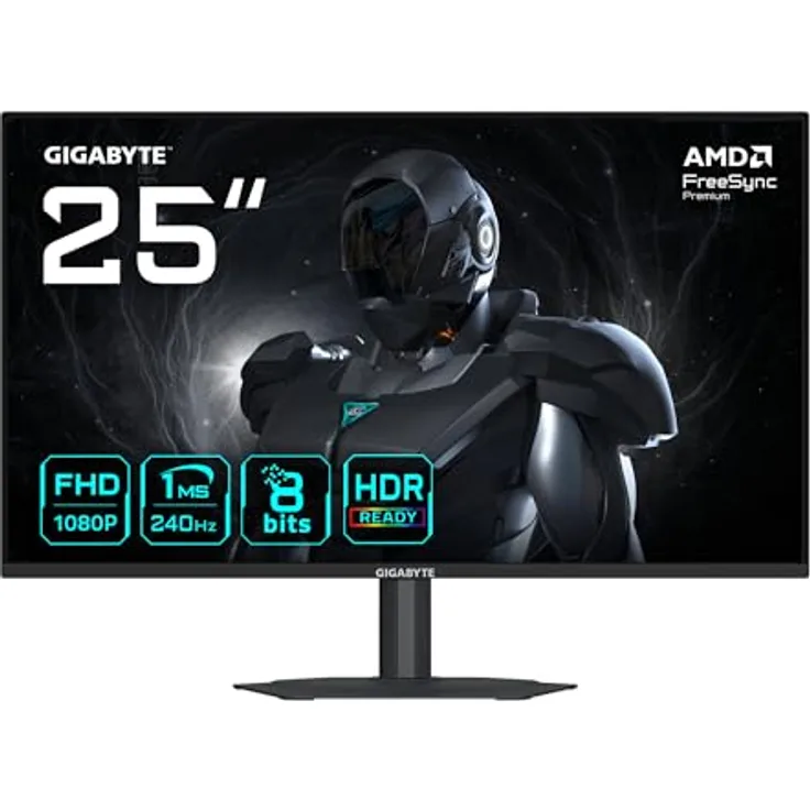 GIGABYTE G25F2A, 24,5 Zoll Full-HD Gaming Monitor mit 1 ms Reaktionszeit und 240 Hz Refresh Rate