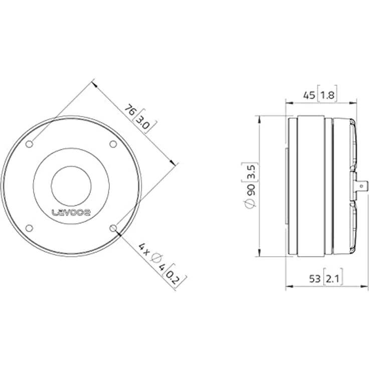 LAVOCE DF10.14, 1" Compression Driver mit Ferritmagnet für PA-Lautsprecher – Bild 2