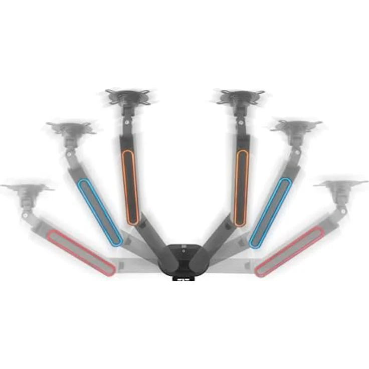 One for All Monitor Halterung Experience RGB Dual, Monitorständer für bis zu 45 Zoll, schwarz – Bild 6