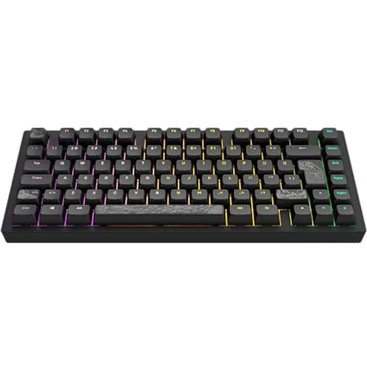 Dark Project Nostra Black 81 RGB, Kabelgebundene Gaming-Tastatur mit mechanischen G3MS Moonstone-Schaltern und RGB-Hintergrundbeleuchtung, Schwarz