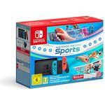 Nintendo Switch V2, Spielkonsole mit Nintendo Switch Sports Set, rot/blau, inklusive Joy-Con und 12 Monate Nintendo Switch Online Mitgliedschaft
