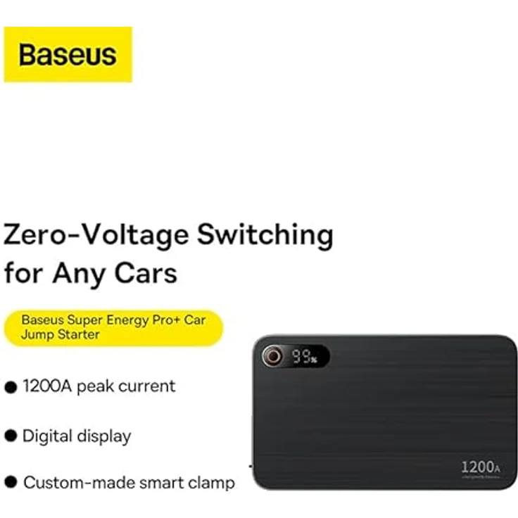 Baseus Super Energy Pro+ Powerbank Jump Starter 1200A - black (12000 mAh), Powerbank, Schwarz – Bild 3