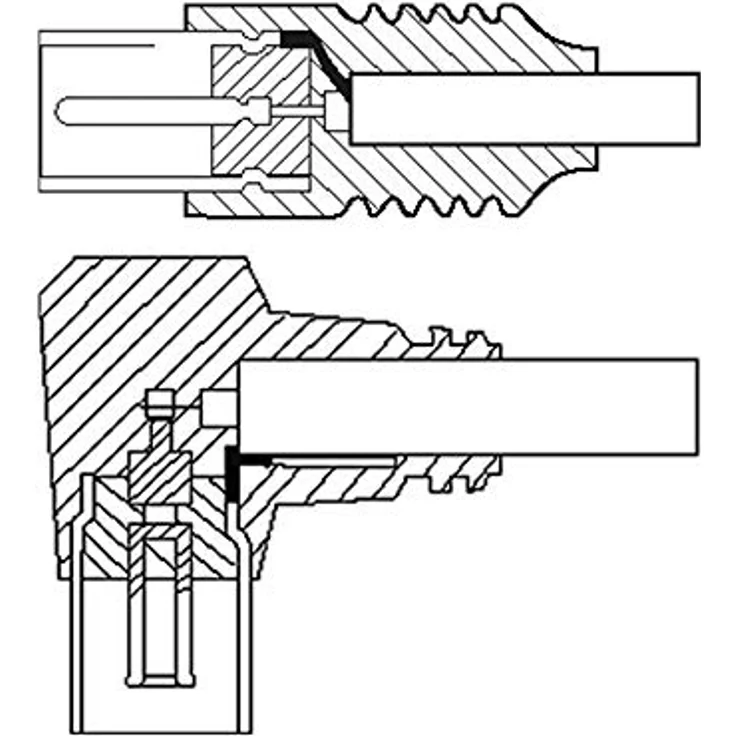 BK-Kabel weiß Stecker auf Winkelkupplung 1.50m – Bild 2
