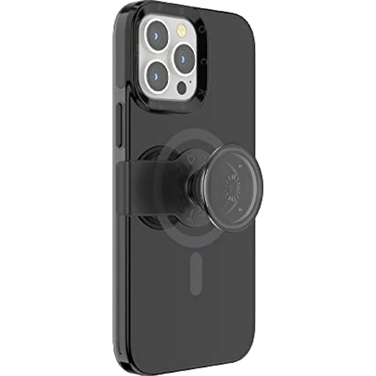 PopSockets: PopCase Kompatibel mit Magsafe - Hülle für iPhone 13 mit Abnehmbarem PopGrip Slide Sockel und Griff mit Austauschbarem Top - Black