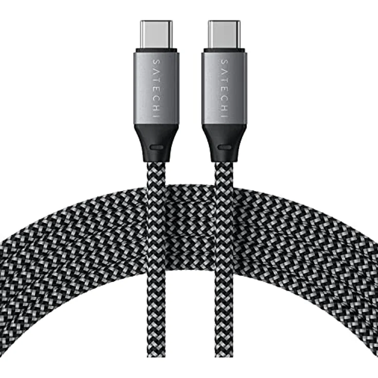 SATECHI USB-C auf USB-C 100W Ladekabel für USB Typ-C Geräte – 6,5 Fuß (2 Meter) – Für M2/M1 MacBook Pro/Air, M2/M1 iPad Pro/Air, M2 Mac Mini, iMac M1 – Bild 1