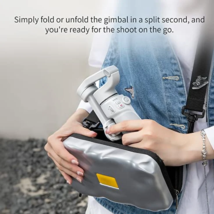 Zhiyun Smooth Q4, 3-Achsen-Stabilisator für Smartphones, grau mit ausziehbarem Arm und Stativ – Bild 3
